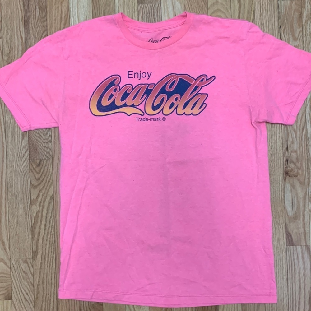 Coca-Cola Logo Pink Heather T Shirt